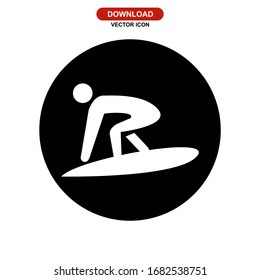 surfing icon or logo isolated sign symbol vector illustration - high quality black style vector icons
