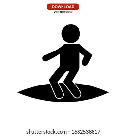 surfing icon or logo isolated sign symbol vector illustration - high quality black style vector icons
