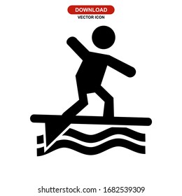 surfing icon or logo isolated sign symbol vector illustration - high quality black style vector icons
