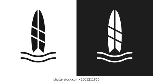 Surfing icon logo set vector