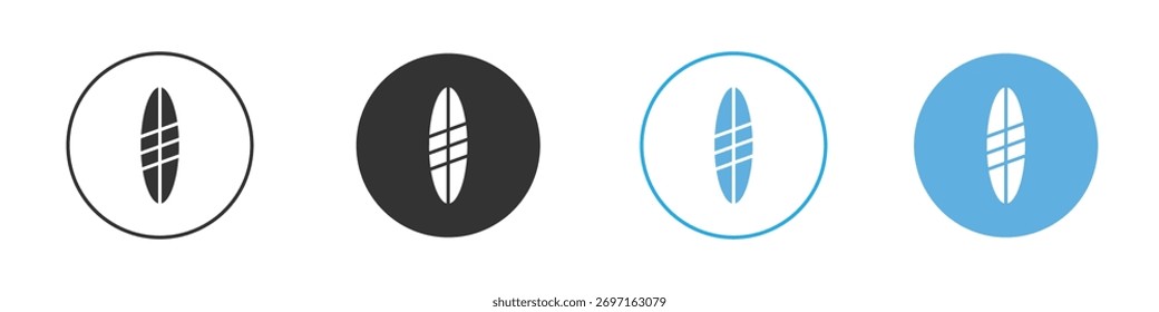Surfing icon Logo Template Design set