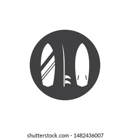 surfing icon logo vector illustration design