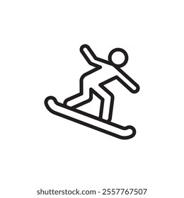 surfing icon Outline vector for web ui