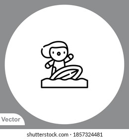 Surfing icon sign vector,Symbol, logo illustration for web and mobile