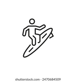 Surfing icon. Simple surfing icon for social media, app, and web design. Vector illustration.