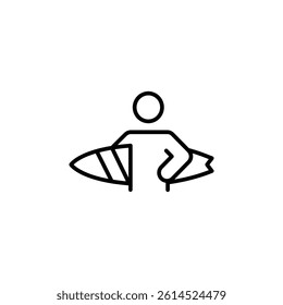 Surfing icon. Simple surfing icon for social media, app, and web design. Vector illustration.