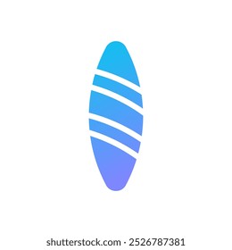 Surfing Icon solid gradient blue summer beach symbol illustration vector element symbol perfect.