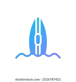 Surfing Icon solid gradient blue summer beach symbol illustration vector element symbol perfect.