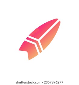 Surfing icon solid gradient pink yellow illustration vector element and symbol perfect.