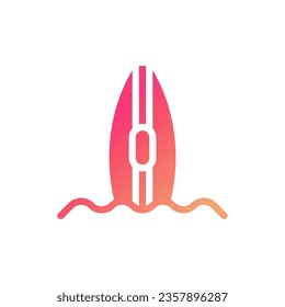 Surfing icon solid gradient pink yellow illustration vector element and symbol perfect.