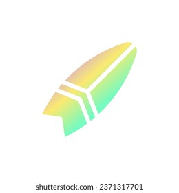 Surfing icon solid gradient purple yellow green summer beach illustration vector element and symbol perfect.
