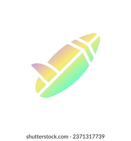 Surfing icon solid gradient purple yellow green summer beach illustration vector element and symbol perfect.