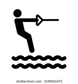 Surfing Icon .Sports icon. Simple flat vector illustration for your web site design, logo, app, UI.