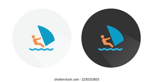 Surfing icon, Summer Water Sport, Water Sea Sport Surfing, Windsurfing Rafting Kayak Icon, surfing logo Colorful vector icons