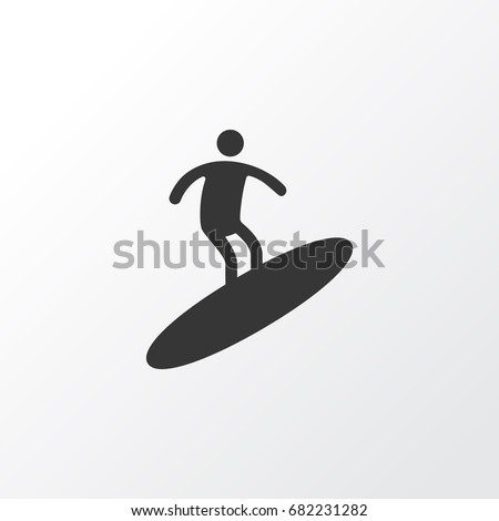Surfing Icon Symbol. Premium Quality Isolated Boardsports Element In Trendy Style.