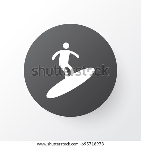 Surfing Icon Symbol. Premium Quality Isolated Boardsports Element In Trendy Style.