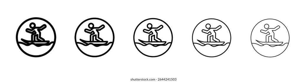 Conjunto de marcas de logotipo de contorno delgado de icono de navegación