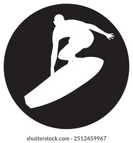 surfing icon vector illustration symbol design