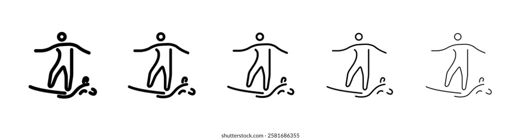 Surfing icon Vector logo sign