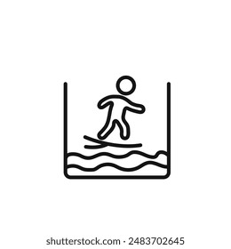 surfing icon vector set collection for web