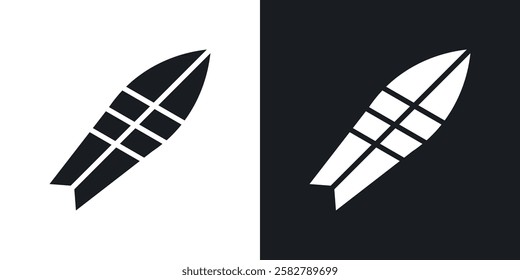 Surfing icons set vectors black and colored style