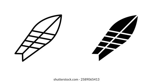 Surfing icons thin line illustrations designs