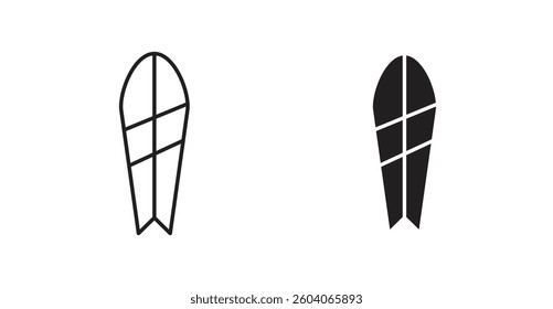 Surfing icons. thin line vector icons