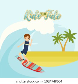 Surfing Illustration Design