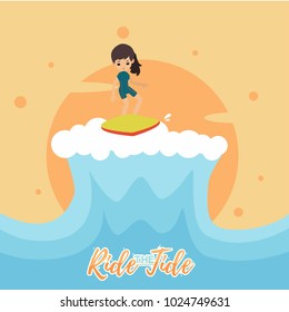 Surfing Illustration Design