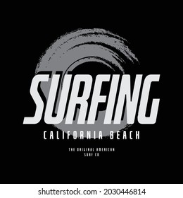 SURFING, illustration typography. perfect for t shirt design