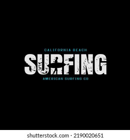 surfing illustration typography. perfect for t shirt design etc.
