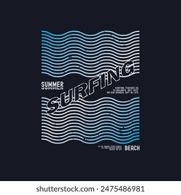 Surfing Illustration typography for t shirt, poster, logo, sticker, or apparel merchandise