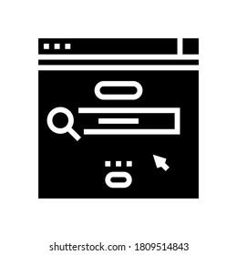 surfing in internet glyph icon vector. surfing in internet sign. isolated contour symbol black illustration