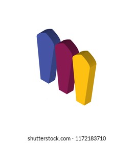 Surfing isometric left top view 3D icon