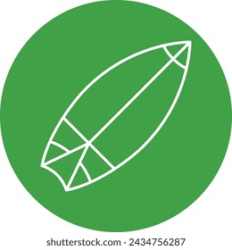 Surfing Line Circle Icon Design For Personal And Commercial Use.