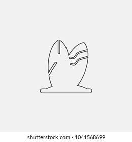 surfing line vector icon