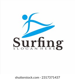 surfing logo concept suitable for use on company sport or surfing product
