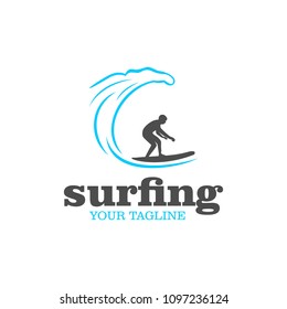 Surfing Logo Design