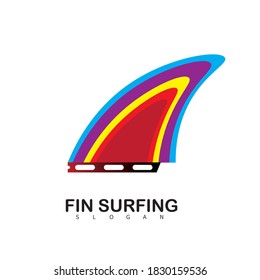 Surfing Logo Design Symbol Fin Print