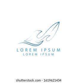 surfing logo design template. surfing logo vector illustration, symbol icon.