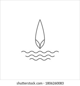 surfing logo design vector sign