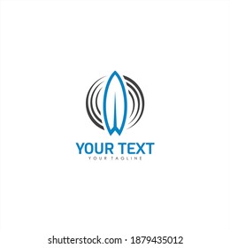 Surfing Logo design vector template