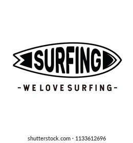 Surfing logo and emblems for Surf Club or shop Logo Design Inspiration Vector 