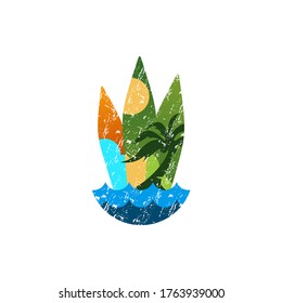Surfing logo and emblems for Surf Club or shop. Vector illustration
