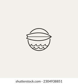 Surfing logo and emblems for Surf Club or shop. Vector illustration