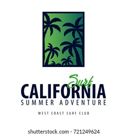 Surfing logo and emblems for Surf Club or shop. Vector illustration