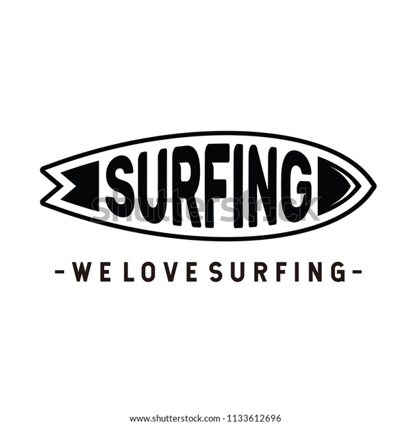 Surfing logo and emblems for Surf Club or shop\
Logo Design Inspiration Vector\
