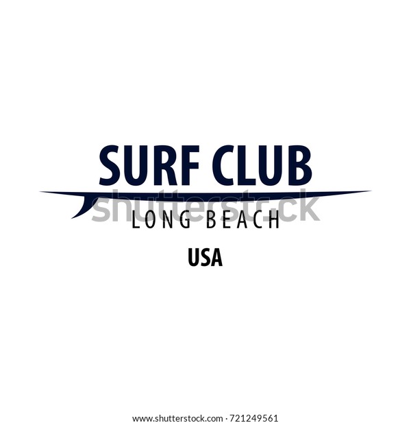 Surfing Logo Emblems Surf Club Shop Stock Vector Royalty Free