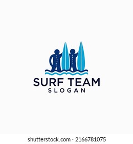 Surfing logo icon design vector 