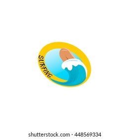 surfing logo Isolated on white background. vector illustration